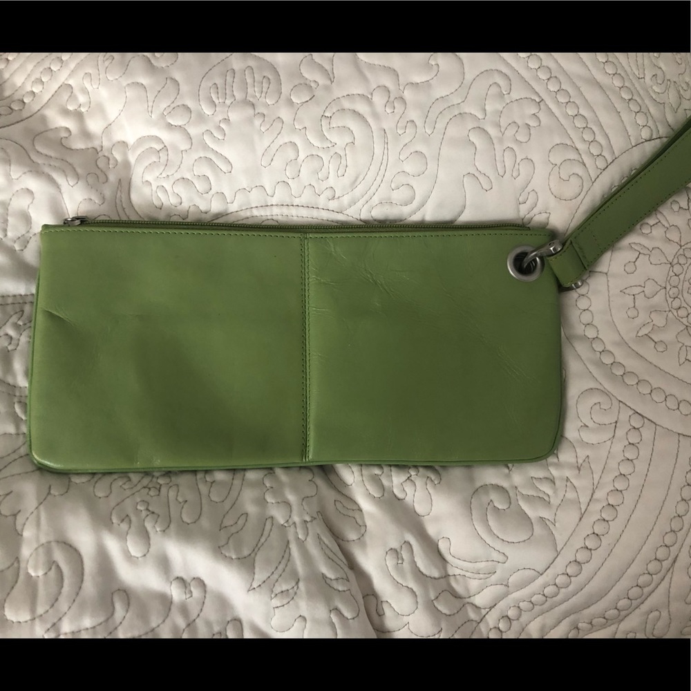 Hobo  clutch wristlet lime green